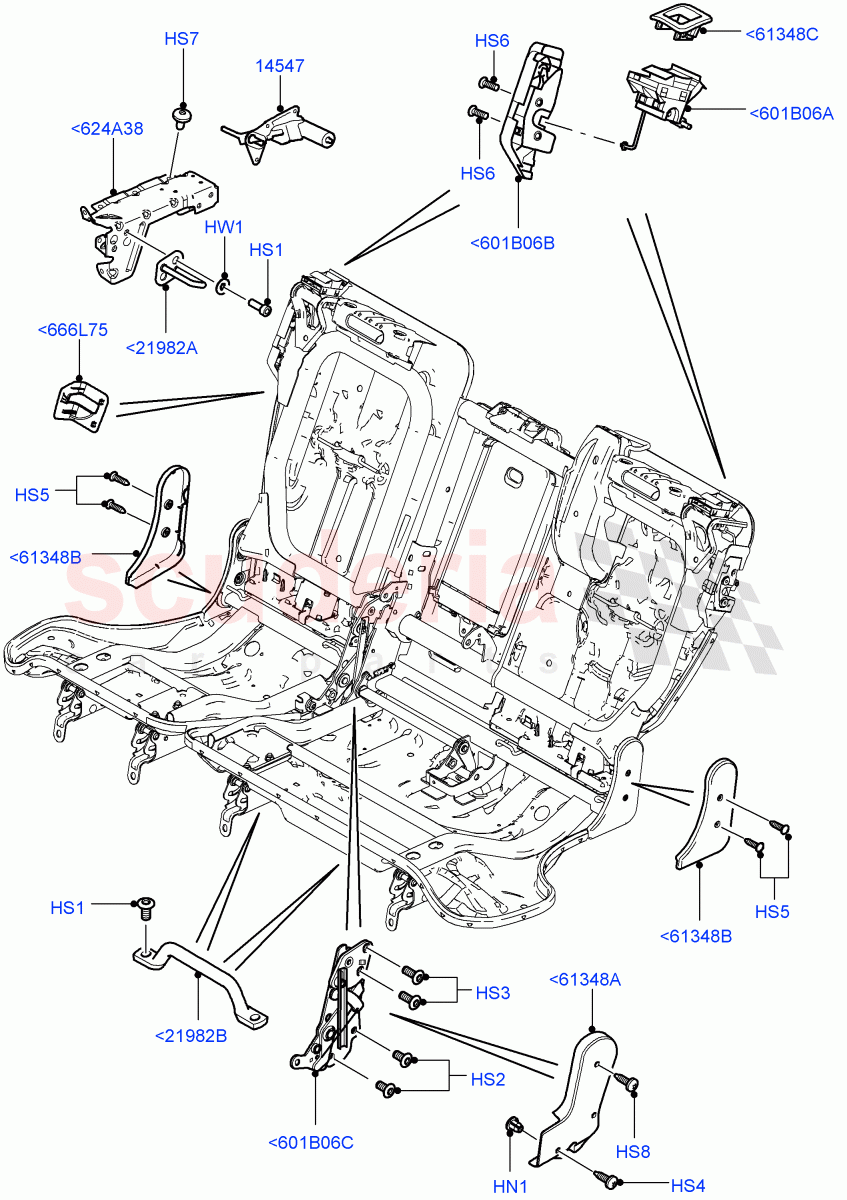 Rear Seat Back (Lockdown, Mechanism) (Less Armoured) ((V) FROMAA000001) of Land Rover Land Rover Range Rover (2010-2012) [4.4 DOHC Diesel V8 DITC]