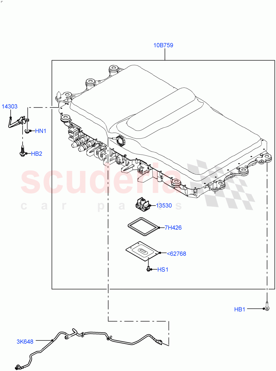 Hybrid Electrical Modules(Traction Battery)(Changsu (China),Electric Engine Battery-PHEV)((V)FROMKG446857) of Land Rover Land Rover Discovery Sport (2015+) [1.5 I3 Turbo Petrol AJ20P3]