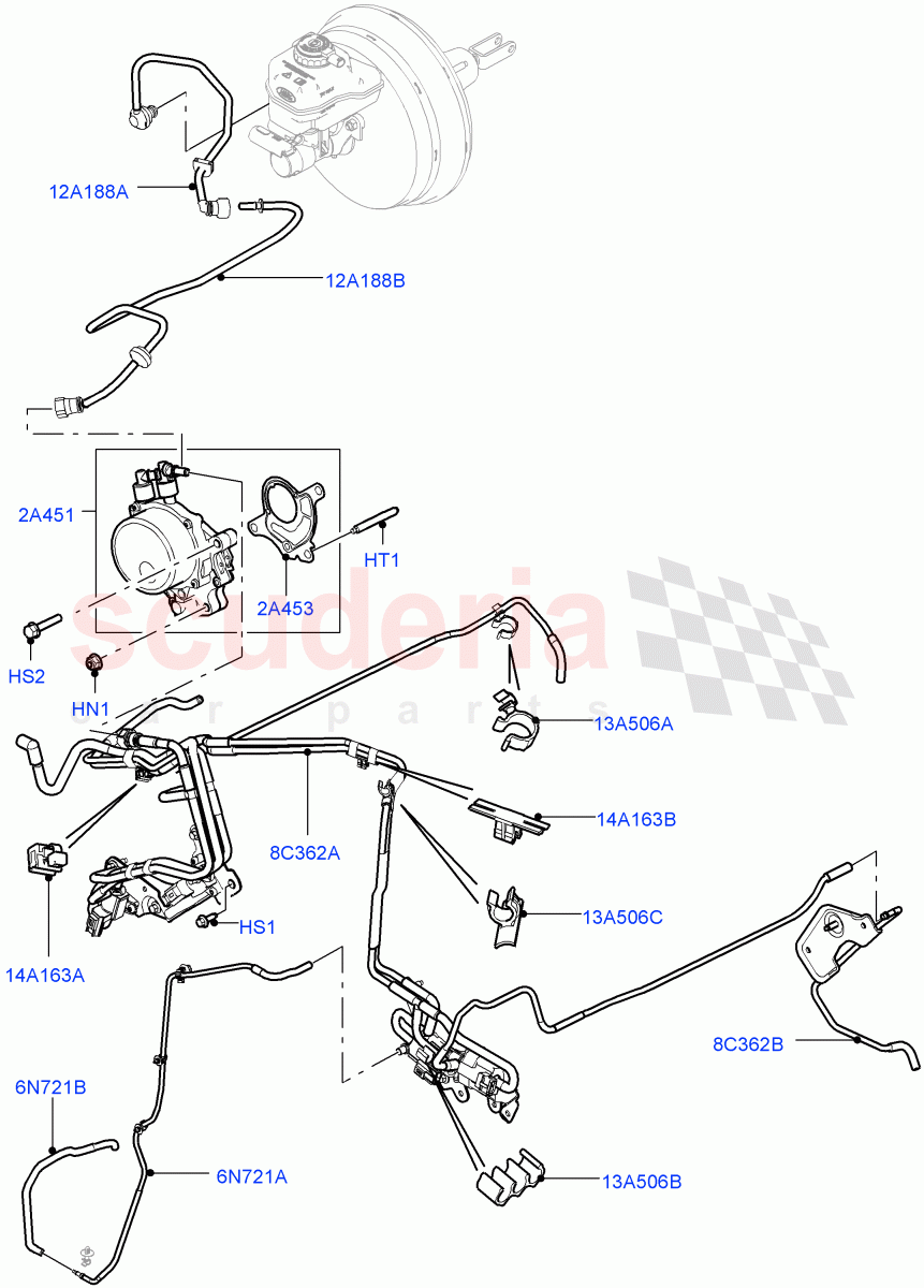 Vacuum Control And Air Injection(4.4L DOHC DITC V8 Diesel,RHD)((V)TOGA999999) of Land Rover Land Rover Range Rover (2012-2021) [4.4 DOHC Diesel V8 DITC]