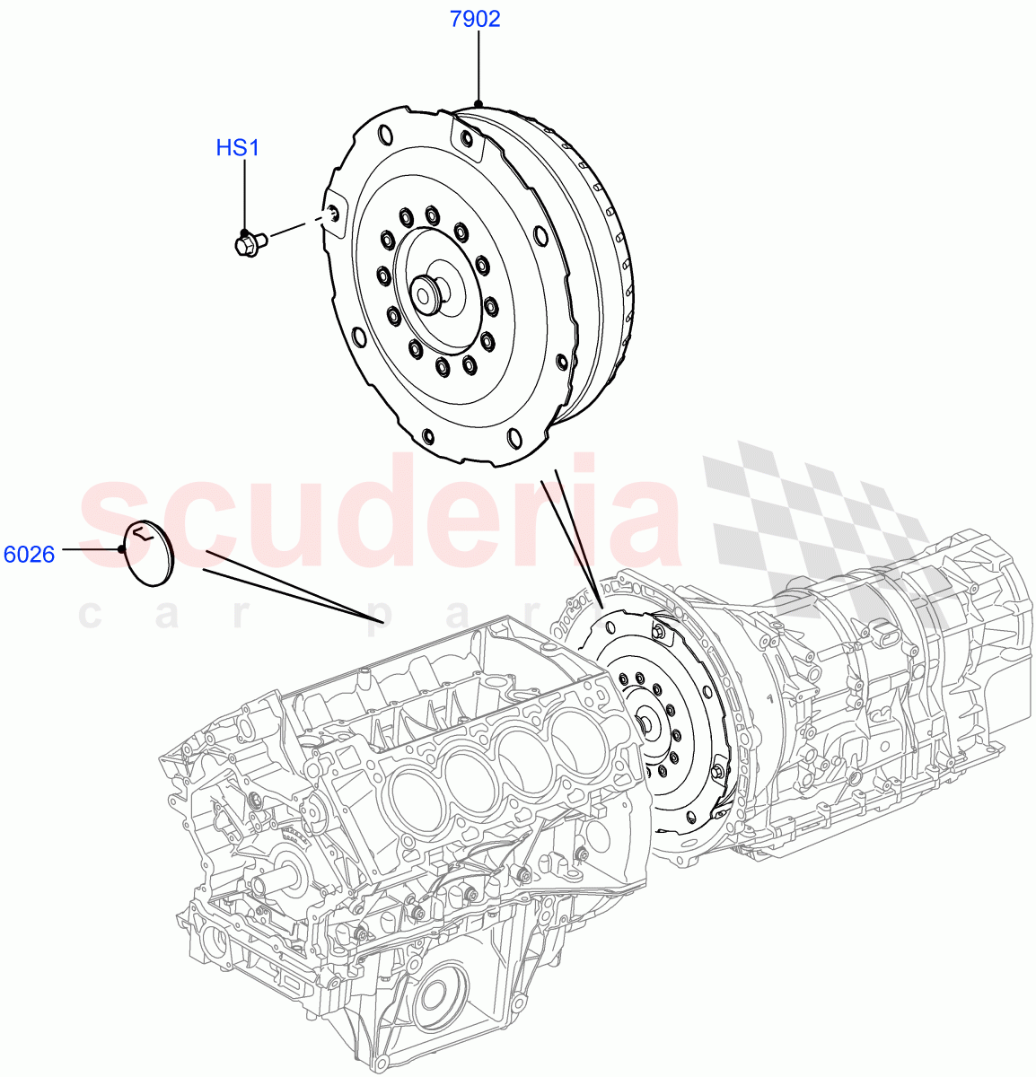 Converter(Cologne V6 4.0 EFI (SOHC),6 Speed Auto ZF 6HP26 Steptronic,Lion Diesel 2.7 V6 (140KW),3.6L V8 32V DOHC EFi Diesel Lion)((V)FROMAA000001) of Land Rover Land Rover Discovery 4 (2010-2016) [2.7 Diesel V6]