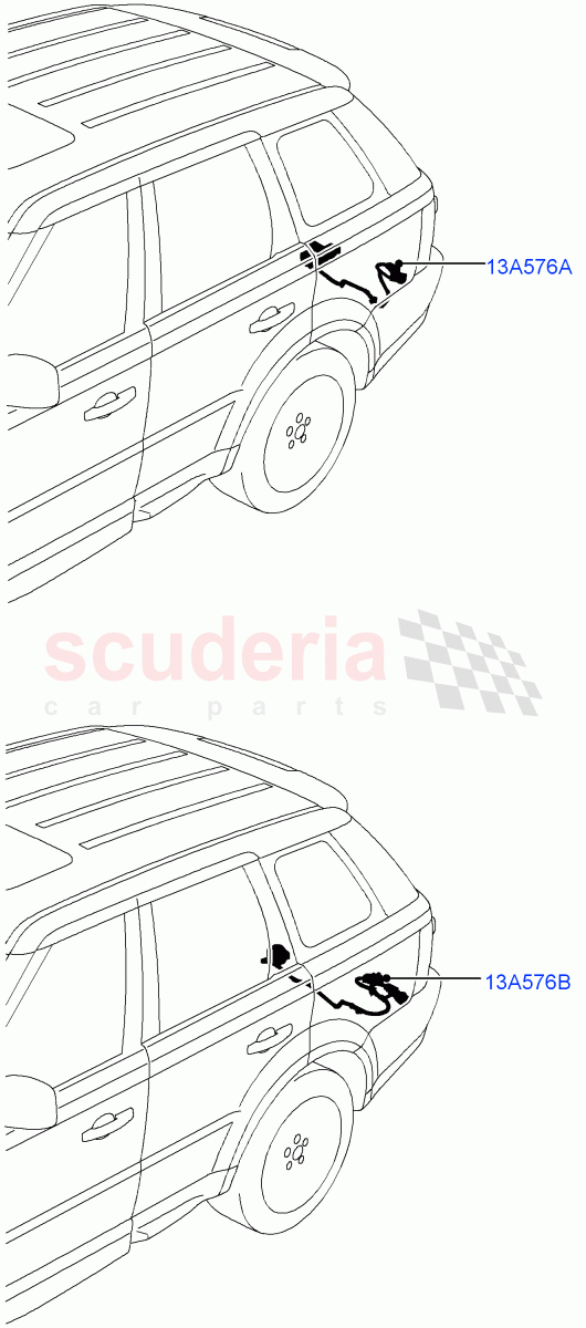 Electrical Wiring - Body And Rear(Towing)((V)TO9A999999) of Land Rover Land Rover Range Rover Sport (2005-2009) [2.7 Diesel V6]