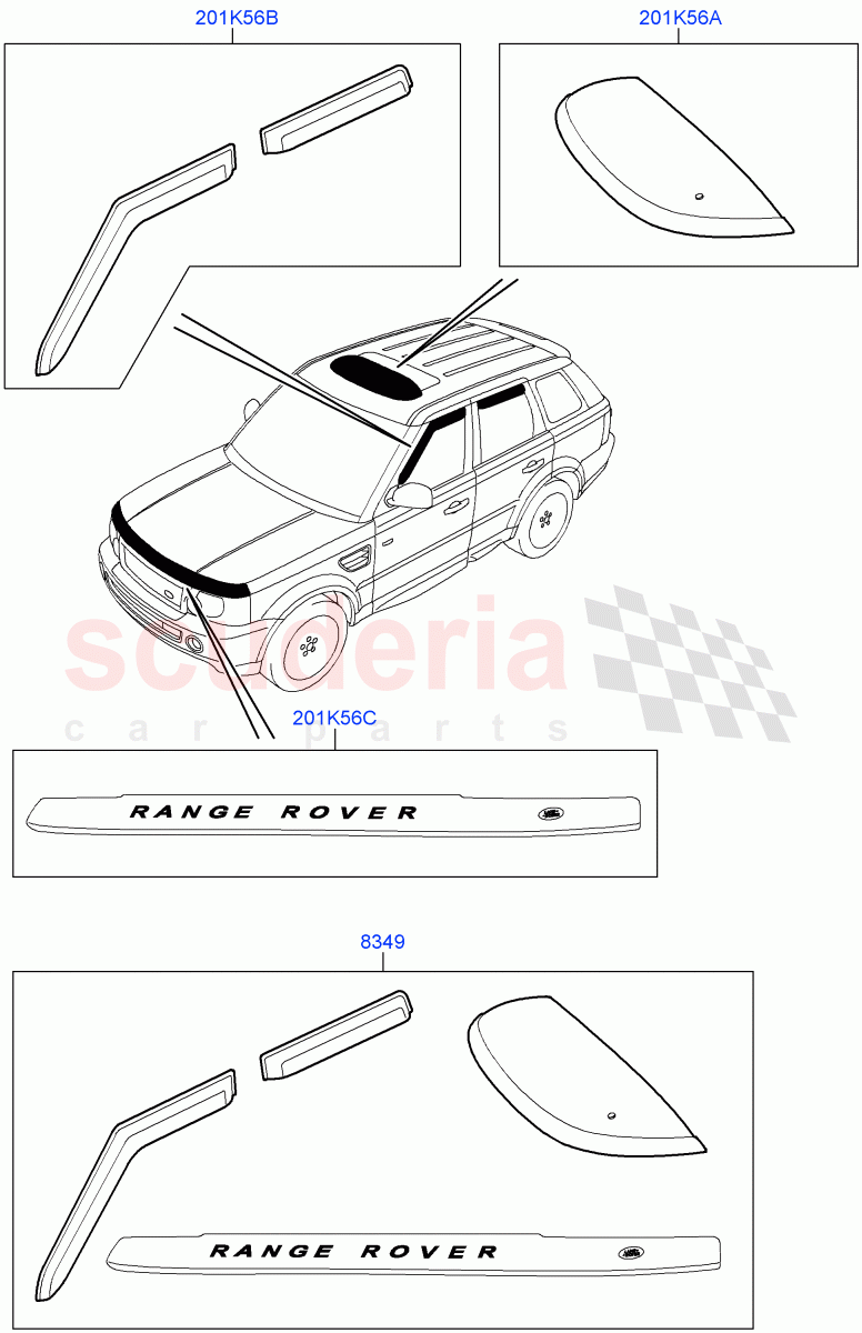 Air Deflectors(Accessory) of Land Rover Land Rover Range Rover Sport (2005-2009) [2.7 Diesel V6]