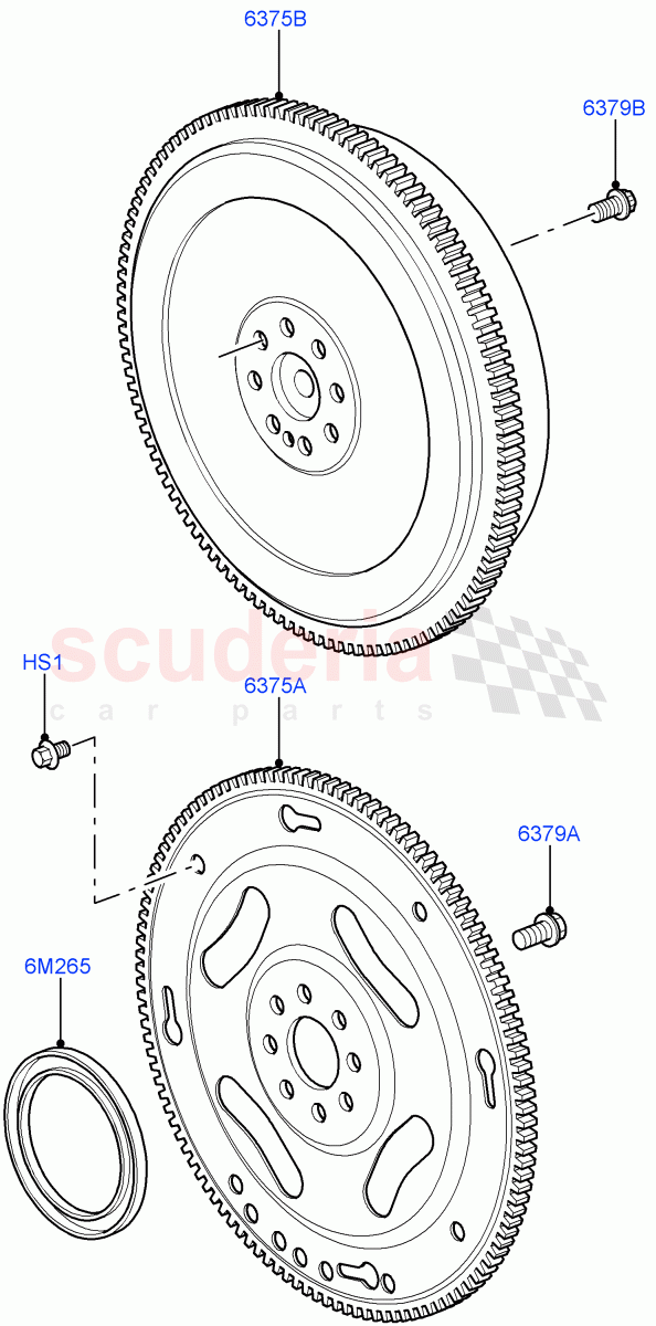 Flywheel(Lion Diesel 2.7 V6 (140KW))((V)FROMAA000001) of Land Rover Land Rover Discovery 4 (2010-2016) [2.7 Diesel V6]