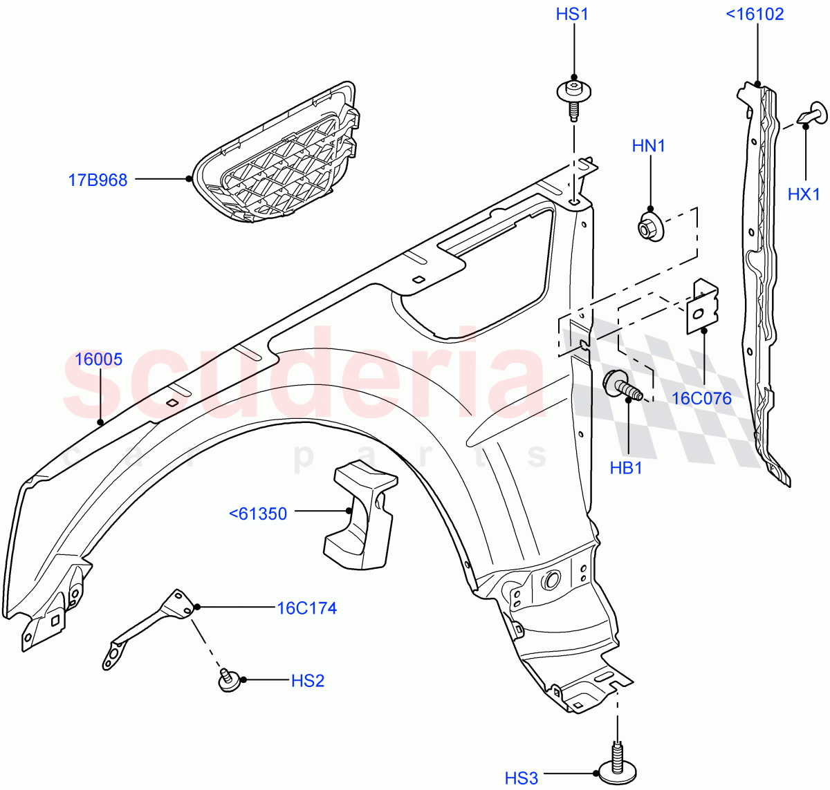 Dash Panel And Front Fenders((V)TO9A999999) of Land Rover Land Rover Range Rover Sport (2005-2009) [2.7 Diesel V6]