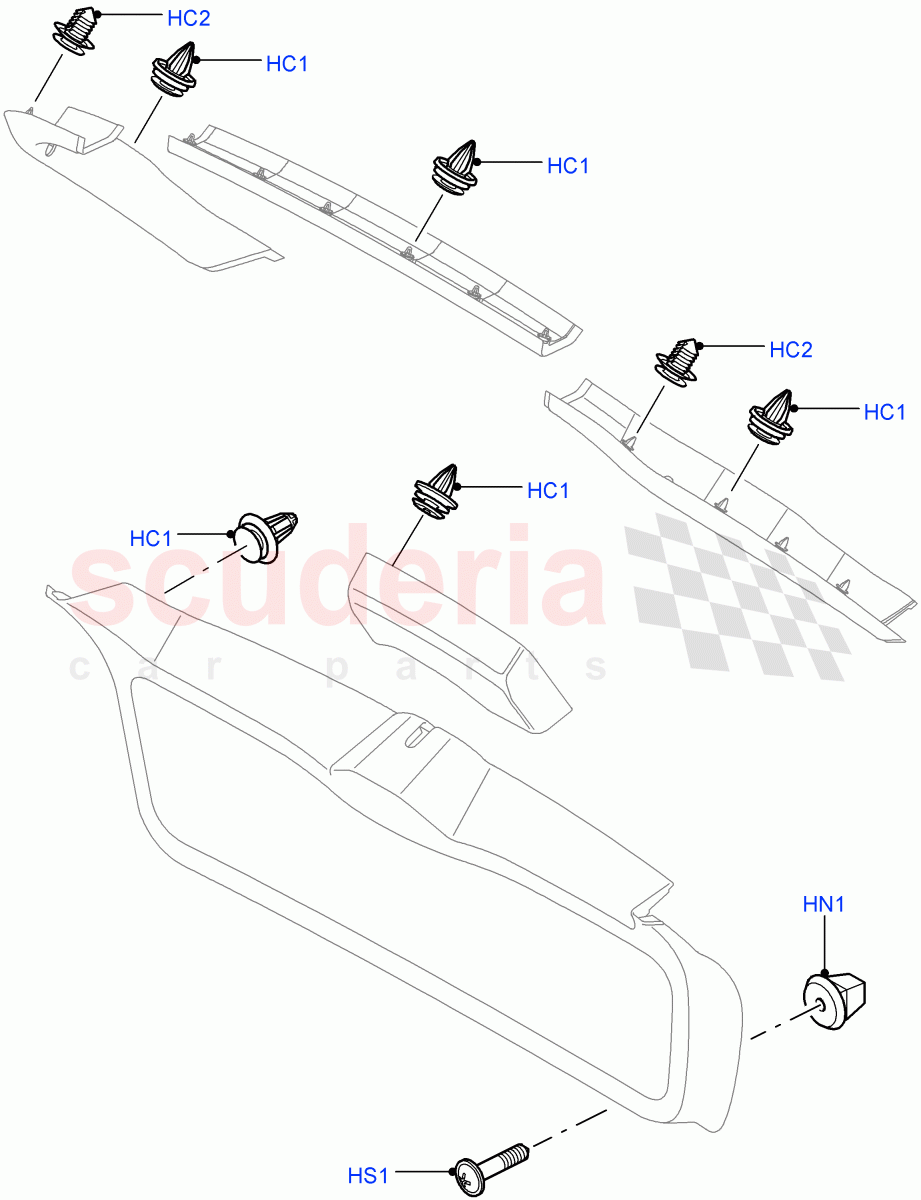 Back Door/Tailgate Trim Instllation ((V) FROMAA000001) of Land Rover Land Rover Range Rover Sport (2010-2013) [3.6 V8 32V DOHC EFI Diesel]