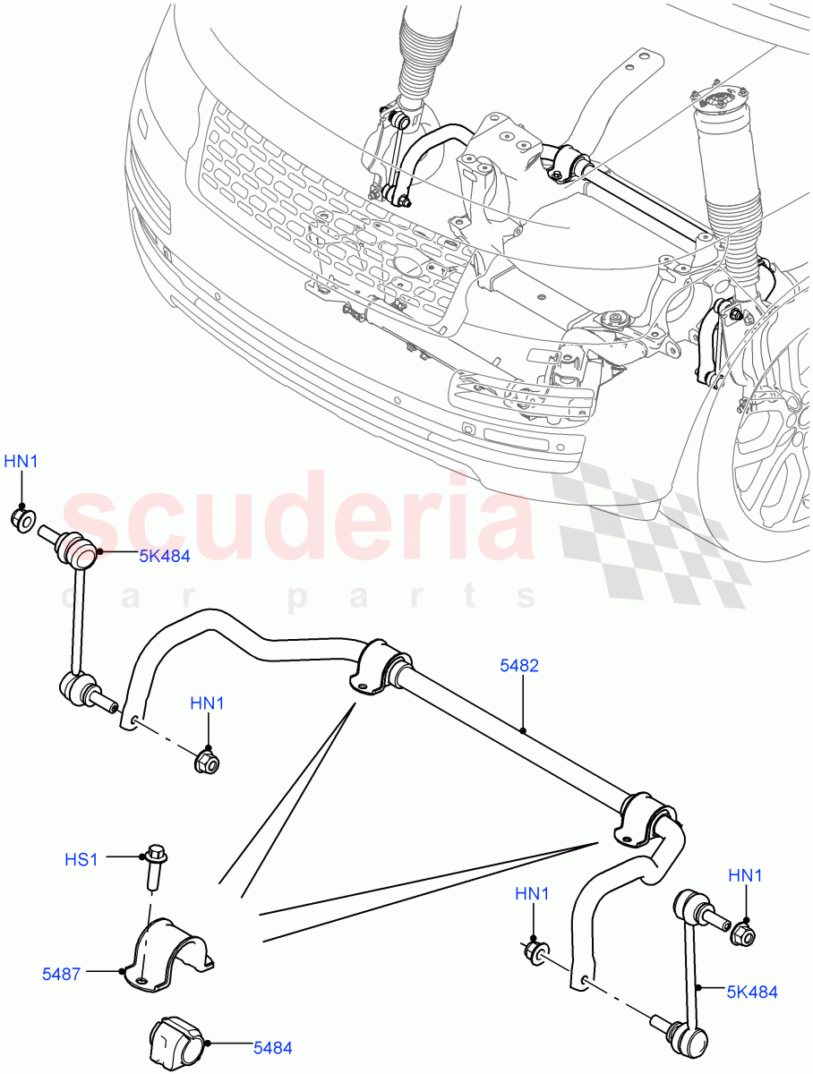 Front Cross Member & Stabilizer Bar of Land Rover Land Rover Range Rover (2012-2021) [3.0 I6 Turbo Petrol AJ20P6]