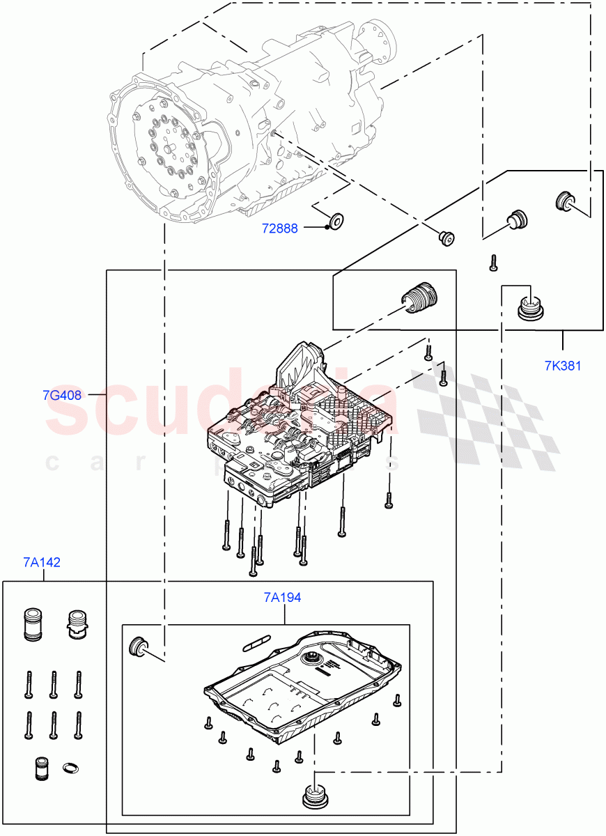 Valve Body - Main Control & Servo's(2.0L AJ21D4 Diesel Mid,8 Speed Automatic Trans 8HP51)((V)FROMMA000001) of Land Rover Land Rover Range Rover Velar (2017+) [2.0 Turbo Diesel AJ21D4]