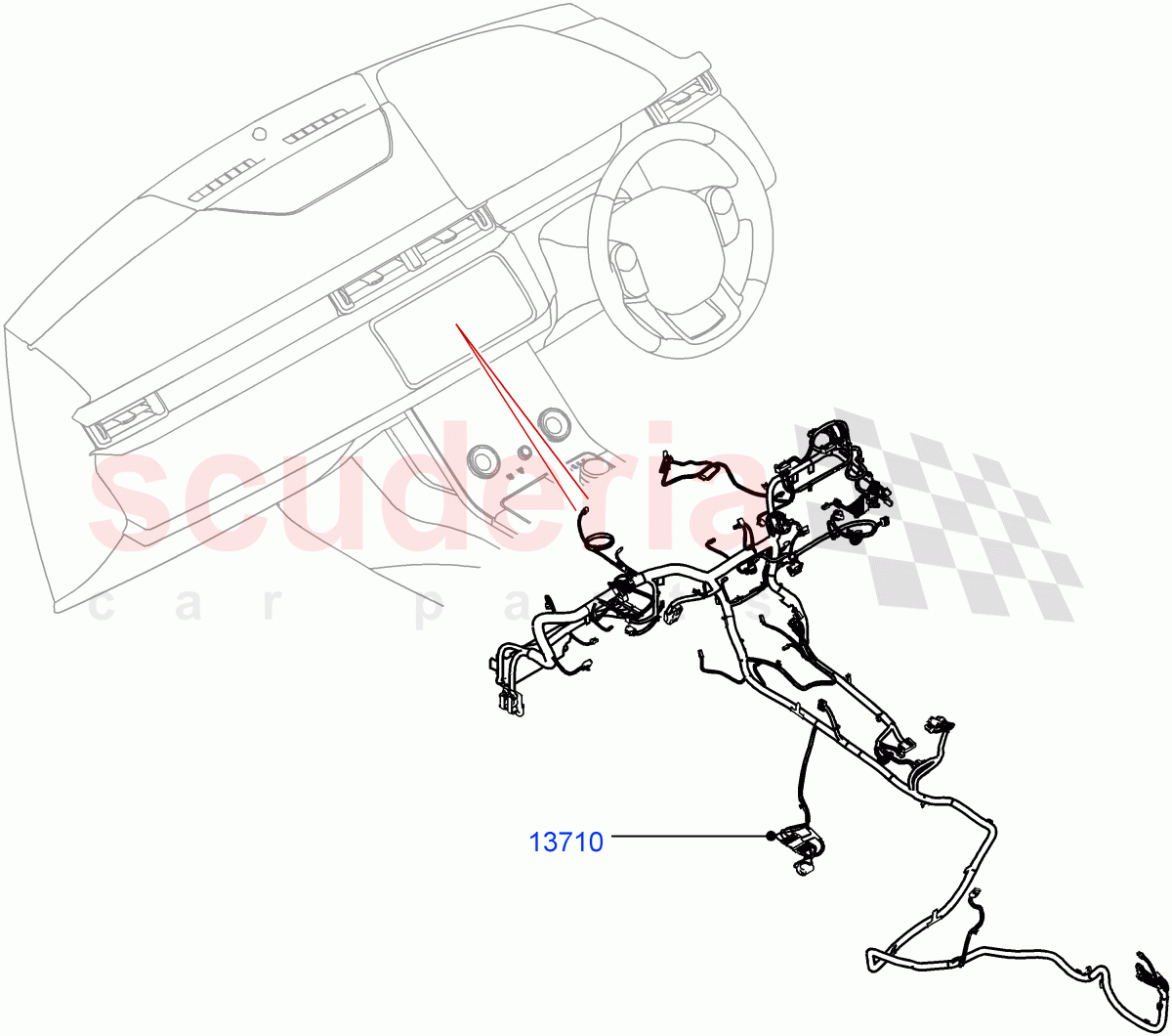 Facia Harness of Land Rover Land Rover Range Rover Velar (2017+) [2.0 Turbo Petrol AJ200P]