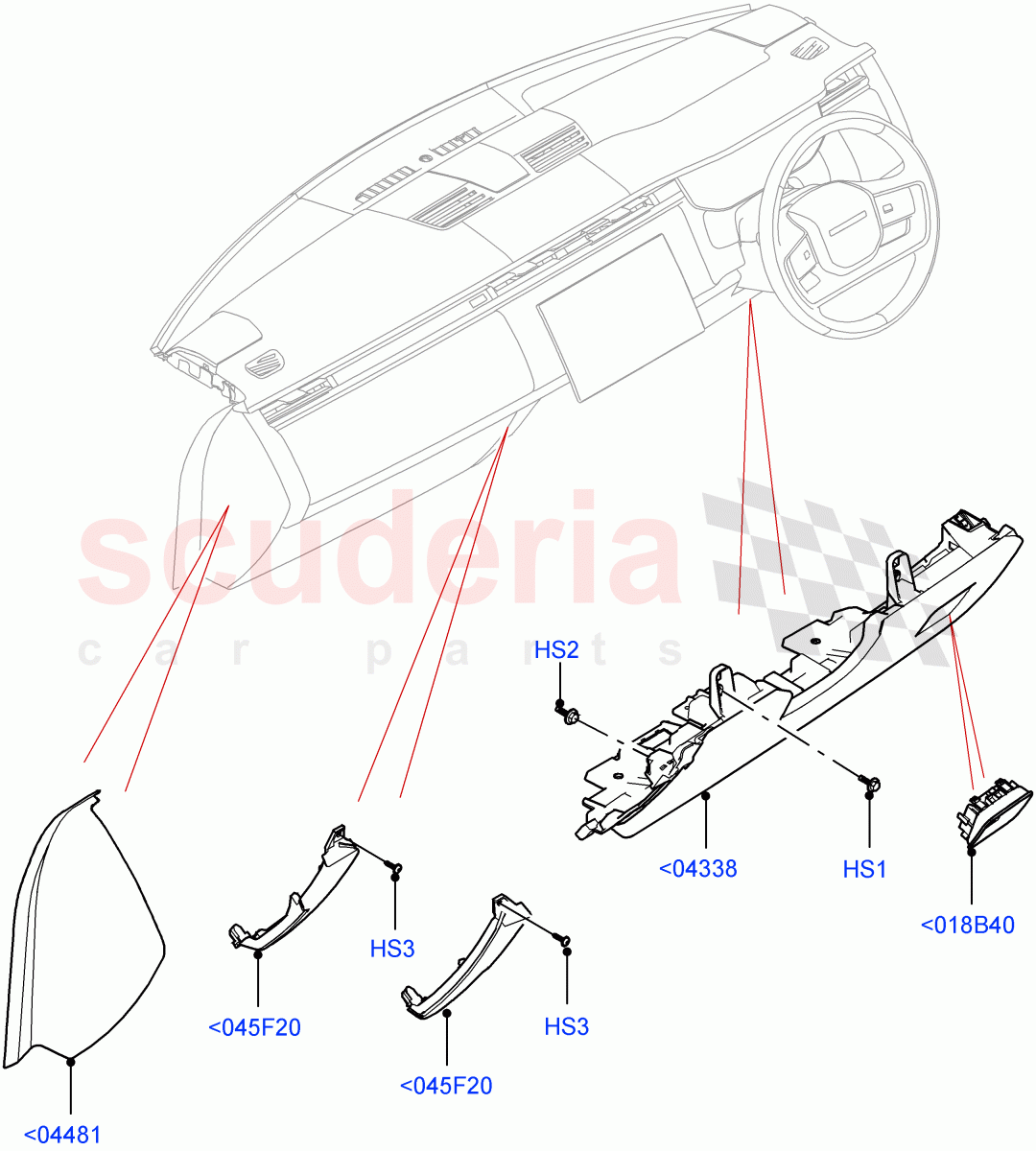 Instrument Panel(External Components, Lower) of Land Rover Land Rover Range Rover (2022+) [4.4 V8 Turbo Petrol NC10]