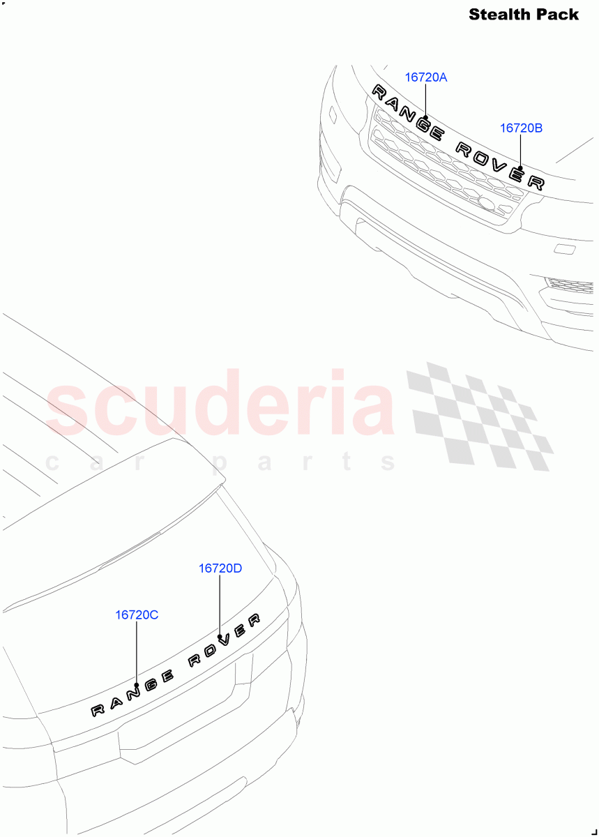 Name Plates(Tow Eye Cover - Satin Black,Stealth Pack)((V)FROMFA000001) of Land Rover Land Rover Range Rover Sport (2014+) [5.0 OHC SGDI SC V8 Petrol]