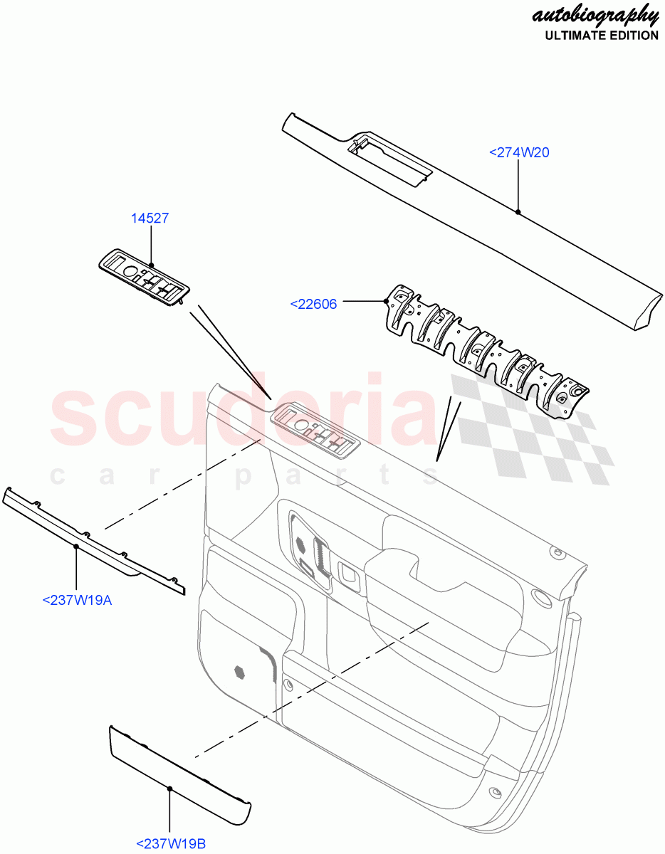 Front Door Trim Installation(Autobiography Ultimate Edition)((V)FROMBA344356) of Land Rover Land Rover Range Rover (2010-2012) [3.6 V8 32V DOHC EFI Diesel]