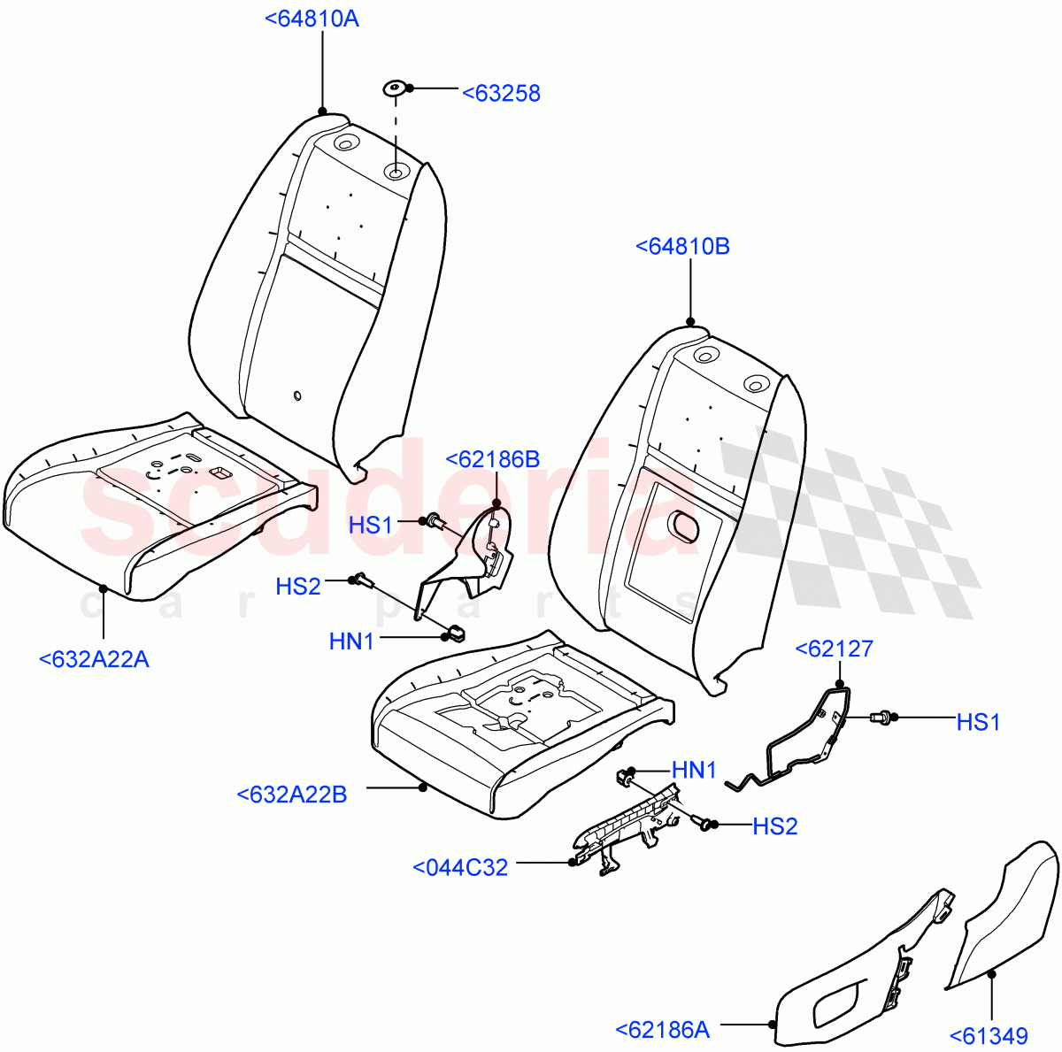 Front Seat Pads/Valances & Heating(Pads/Valances)(Changsu (China)) of Land Rover Land Rover Range Rover Evoque (2019+) [1.5 I3 Turbo Petrol AJ20P3]