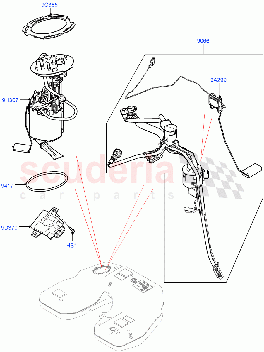 Fuel Pump And Sender Unit (3.0L AJ20P6 Petrol High) ((V) FROMKA000001) of Land Rover Land Rover Range Rover Sport (2014+) [3.0 I6 Turbo Petrol AJ20P6]