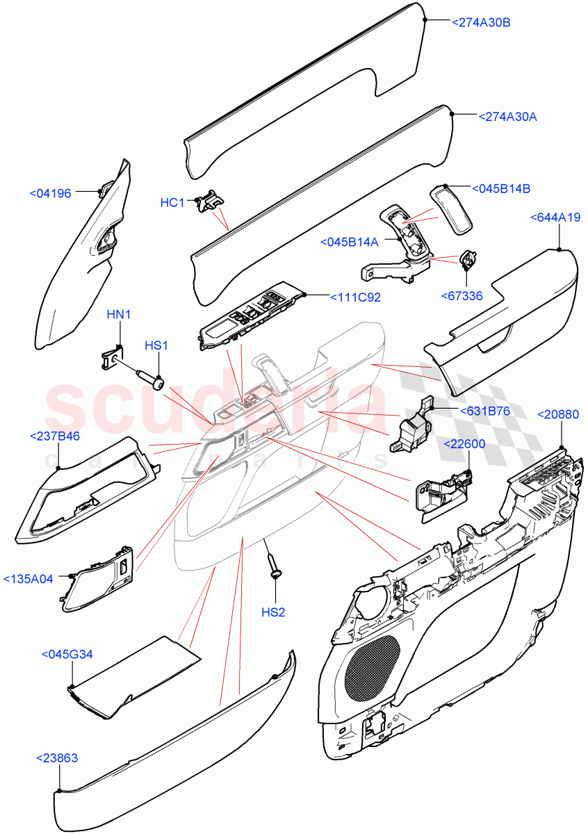 Front Door Trim Installation of Land Rover Land Rover Defender (2020+) [3.0 I6 Turbo Diesel AJ20D6]