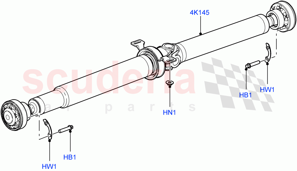 Drive Shaft - Rear Axle Drive ((V) FROMAA000001) of Land Rover Land Rover Range Rover (2010-2012) [4.4 DOHC Diesel V8 DITC]