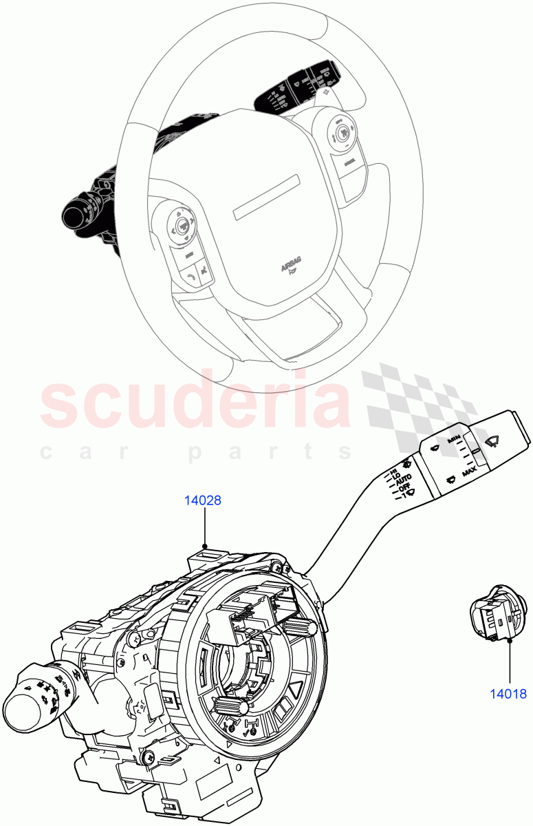 Switches(Steering Column)(Itatiaia (Brazil)) of Land Rover Land Rover Range Rover Evoque (2019+) [2.0 Turbo Diesel]