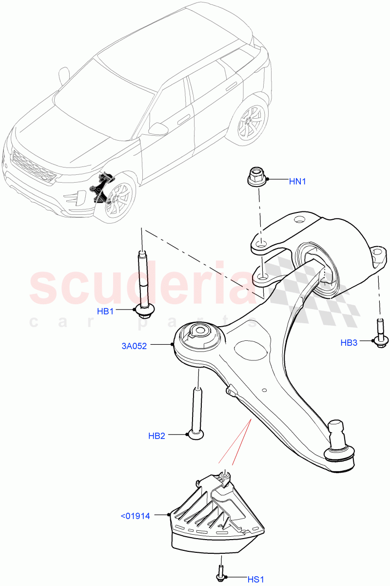 Front Suspension Arms(Changsu (China)) of Land Rover Land Rover Range Rover Evoque (2019+) [2.0 Turbo Petrol AJ200P]