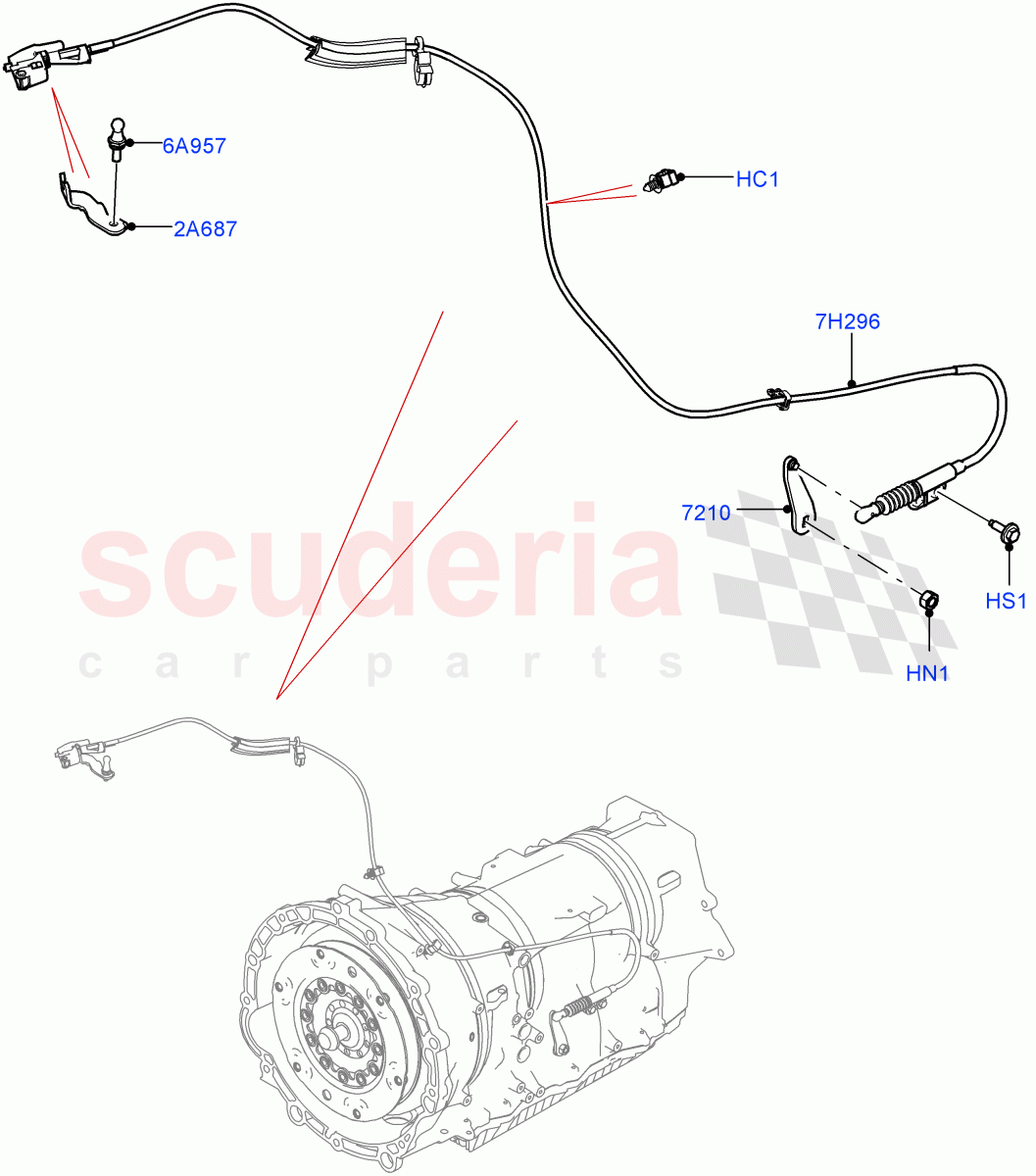 Gear Change-Automatic Transmission(3.0L AJ20P6 Petrol High,8 Speed Auto Trans ZF 8HP76)((V)FROMMA000001) of Land Rover Land Rover Range Rover Velar (2017+) [3.0 I6 Turbo Petrol AJ20P6]