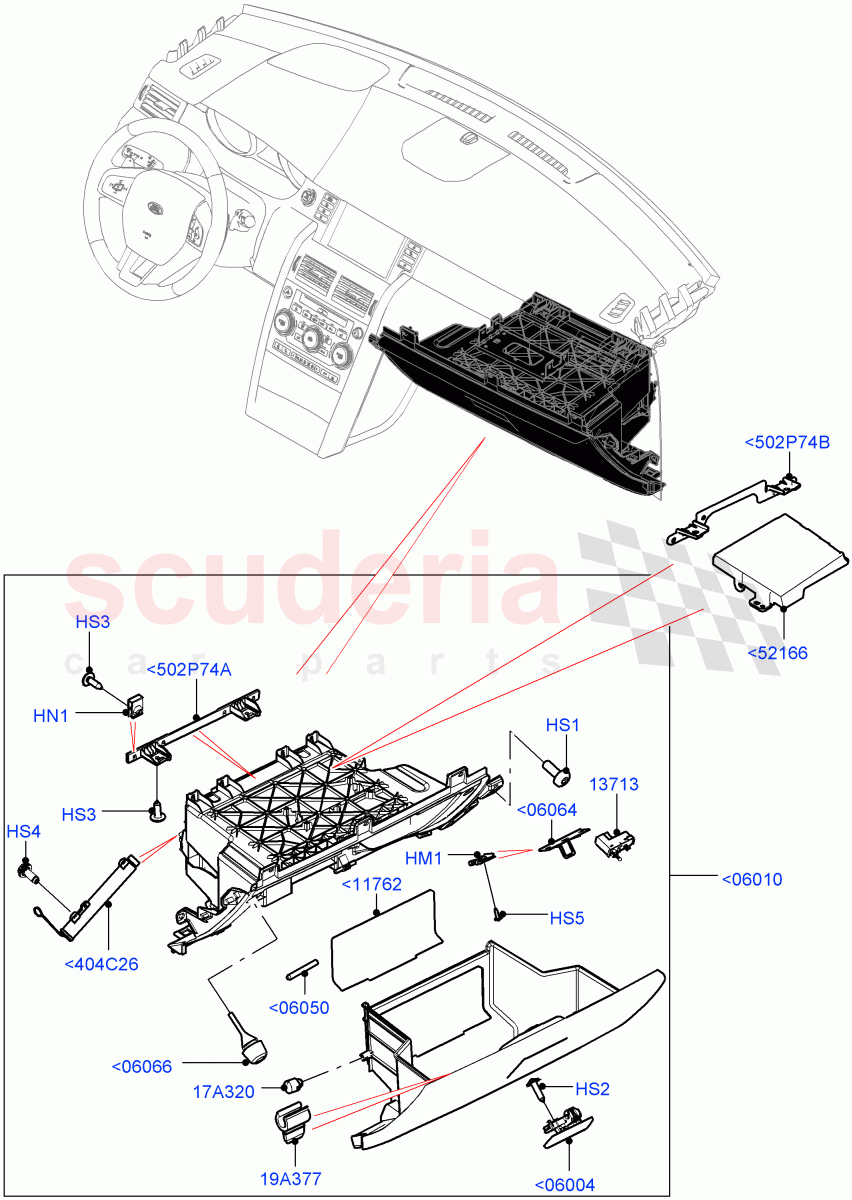 Glove Box (Changsu (China)) ((V) FROMFG000001) of Land Rover Land Rover Discovery Sport (2015+) [2.0 Turbo Diesel]