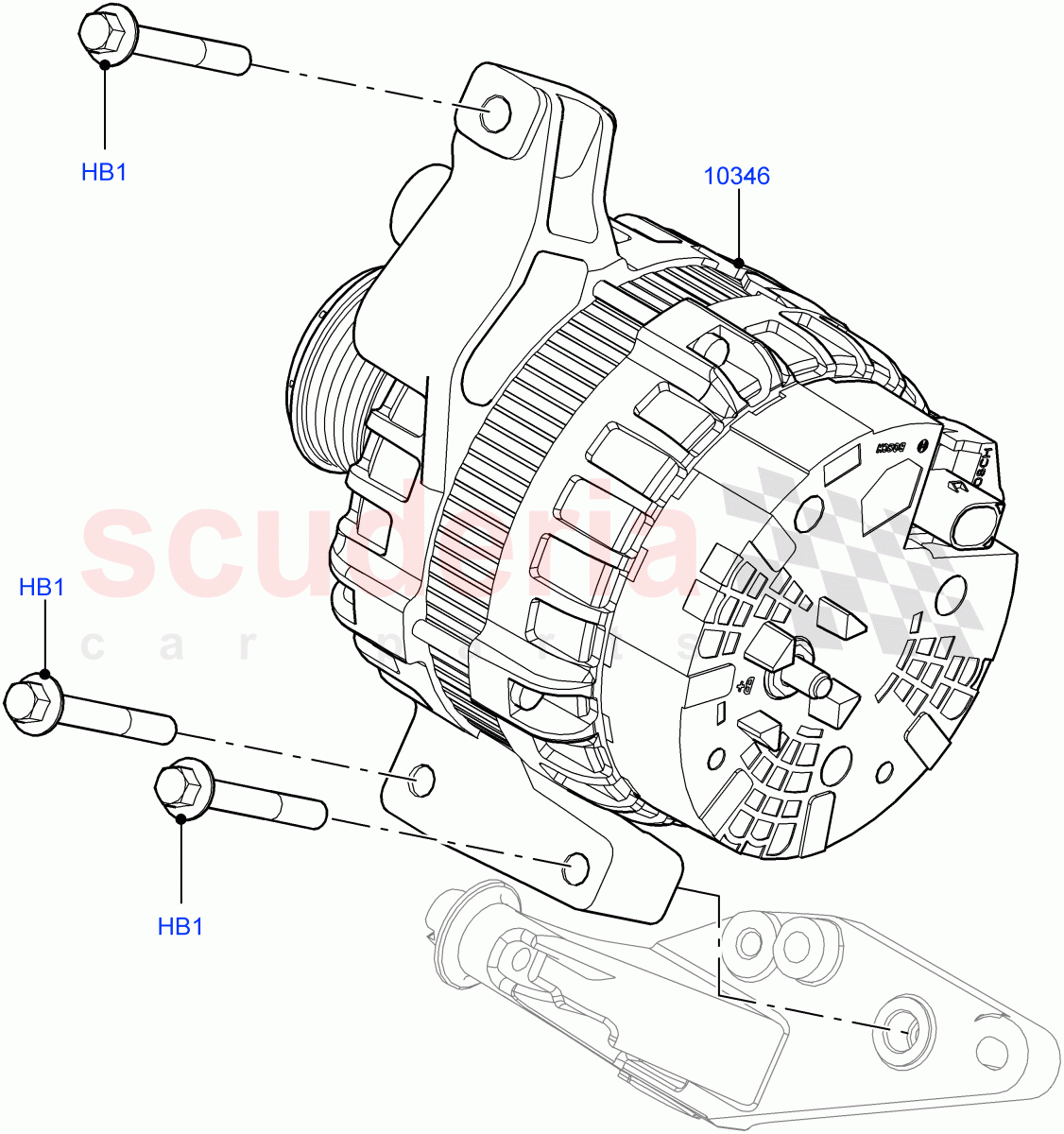 Alternator And Mountings(Changsu (China))((V)FROMEG000001) of Land Rover Land Rover Range Rover Evoque (2012-2018) [2.0 Turbo Petrol GTDI]