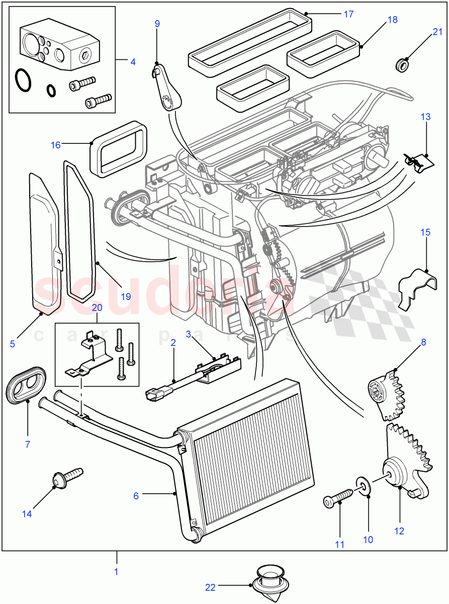 Heater/Air Cond.Assy And Components ((V) FROM7A000001) of Land Rover Land Rover Defender (2007-2016)