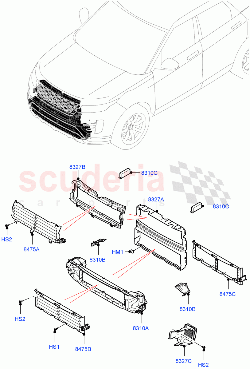 Air Deflectors(Changsu (China)) of Land Rover Land Rover Range Rover Evoque (2019+) [2.0 Turbo Diesel AJ21D4]