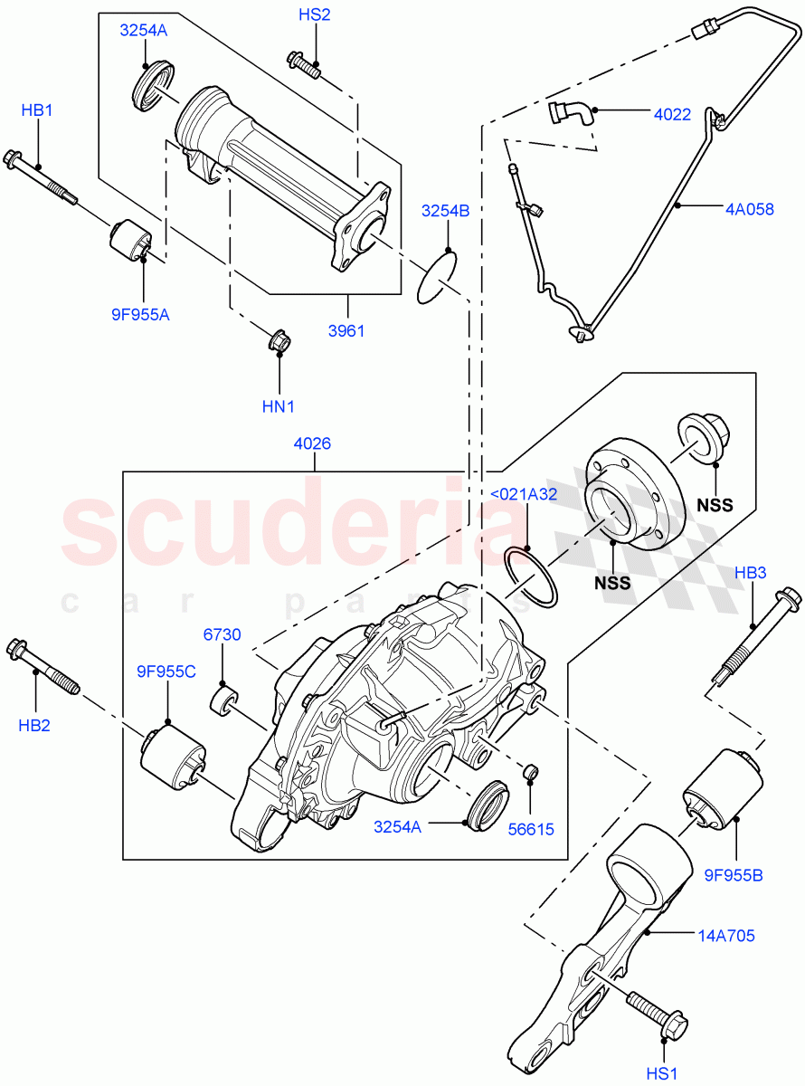 Front Axle Case((V)TO9A999999) of Land Rover Land Rover Range Rover Sport (2005-2009) [4.4 AJ Petrol V8]