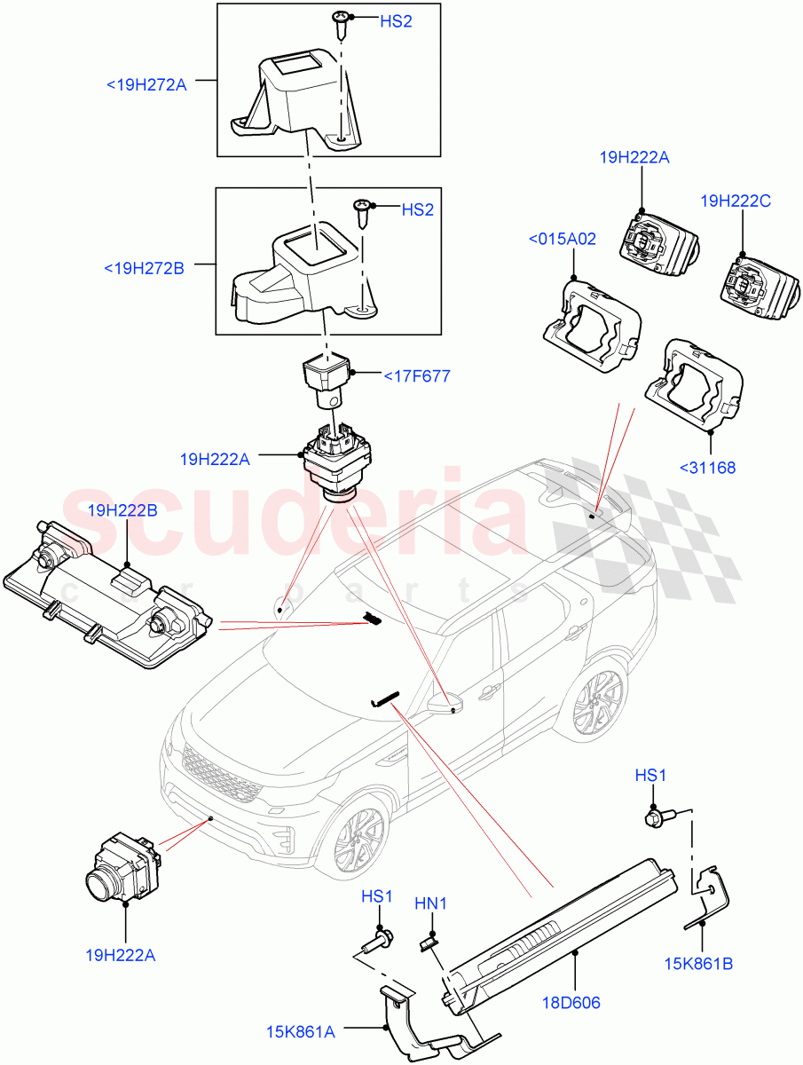 Camera Equipment (Solihull Plant Build) ((V) FROMJA000001) of Land Rover Land Rover Discovery 5 (2017+) [2.0 Turbo Petrol AJ200P]