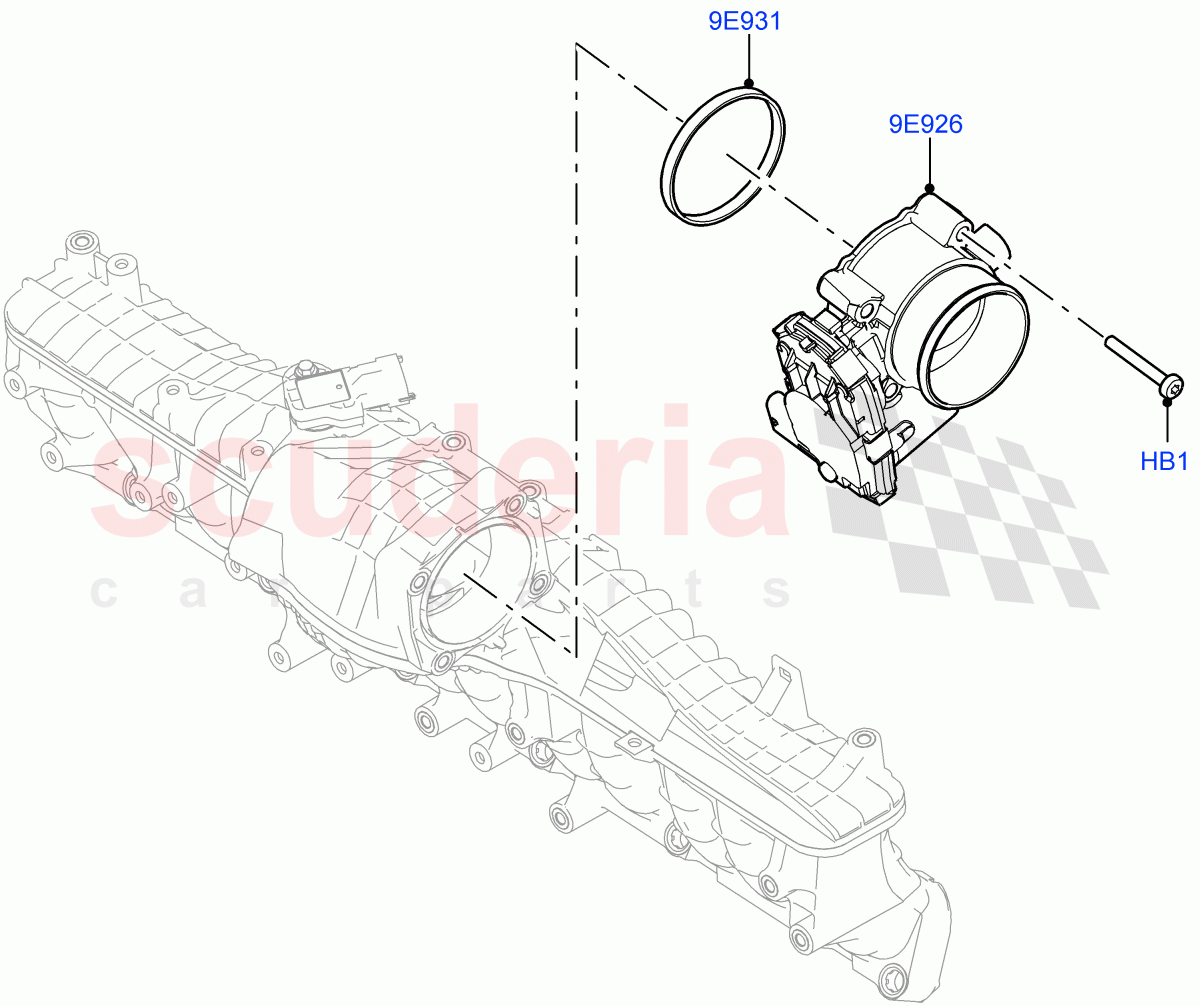 Throttle Housing(Nitra Plant Build)(3.0L AJ20D6 Diesel High)((V)FROMM2000001) of Land Rover Land Rover Defender (2020+) [3.0 I6 Turbo Diesel AJ20D6]