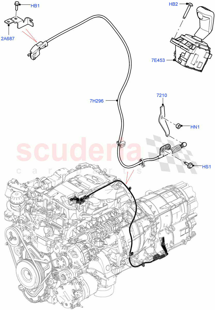 Gear Change-Automatic Transmission(Nitra Plant Build)(2.0L I4 High DOHC AJ200 Petrol,8 Speed Auto Trans ZF 8HP45) of Land Rover Land Rover Defender (2020+) [5.0 OHC SGDI SC V8 Petrol]