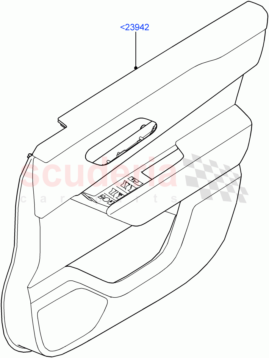 Front Door Trim Panels of Land Rover Land Rover Range Rover Velar (2017+) [3.0 DOHC GDI SC V6 Petrol]