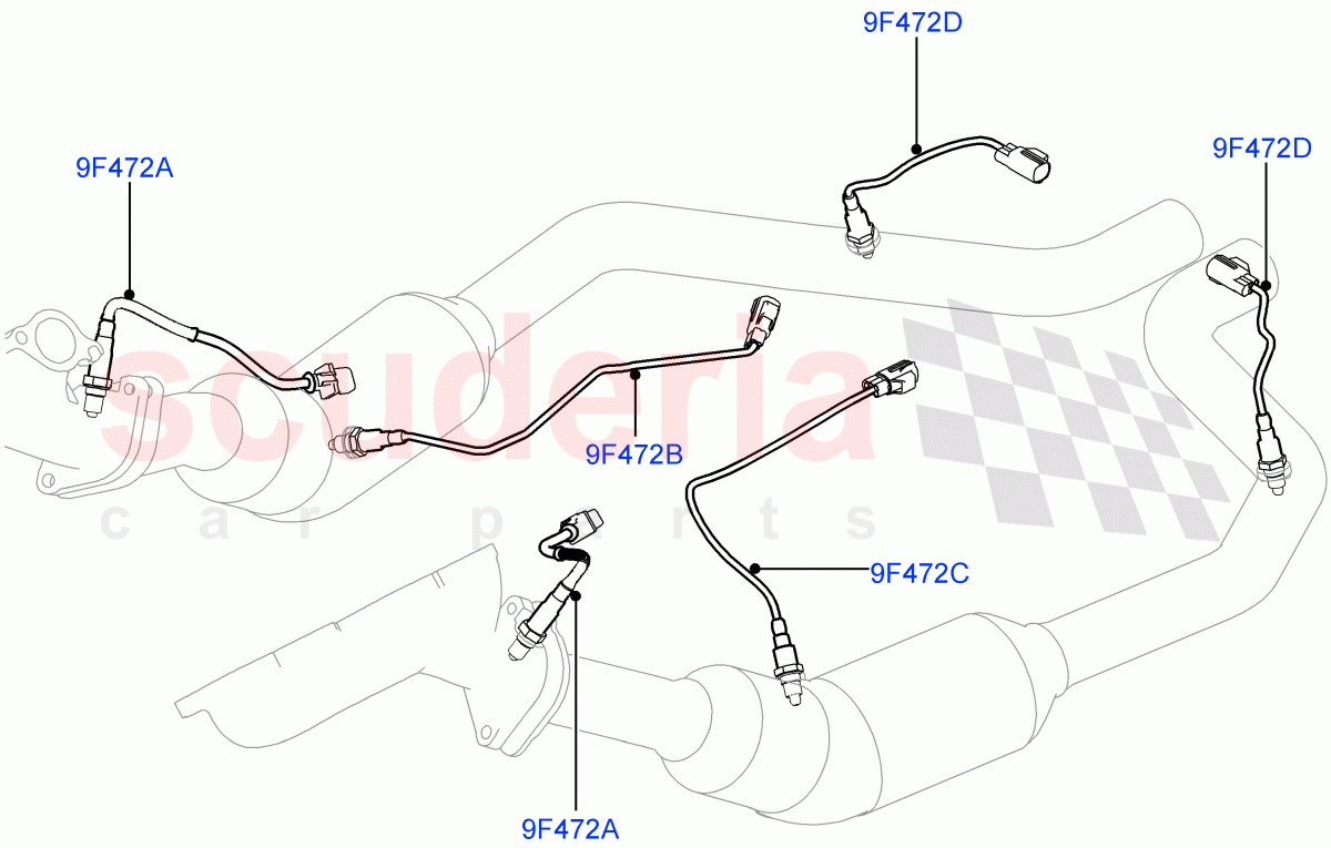 Exhaust System of Land Rover Land Rover Range Rover Sport (2014+) [5.0 OHC SGDI SC V8 Petrol]