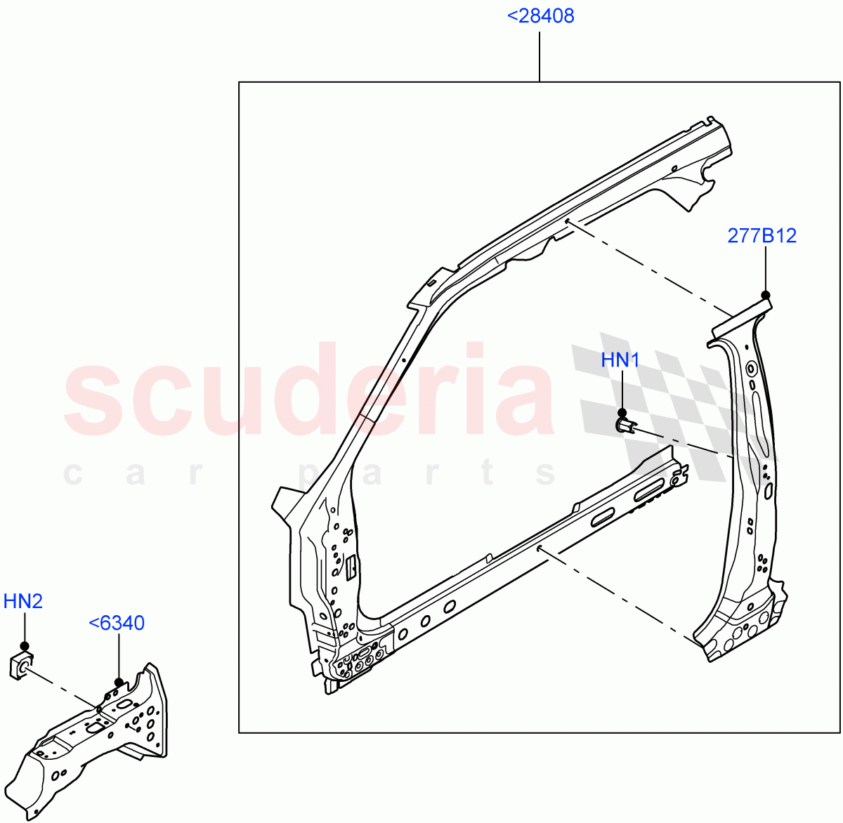 Side Panels - Inner(Middle - Front)(Itatiaia (Brazil)) of Land Rover Land Rover Range Rover Evoque (2019+) [1.5 I3 Turbo Petrol AJ20P3]