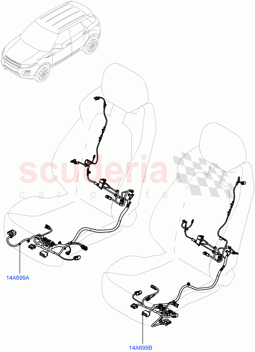 Wiring - Seats(5 Door,Changsu (China))((V)FROMEG000001) of Land Rover Land Rover Range Rover Evoque (2012-2018) [2.0 Turbo Petrol GTDI]