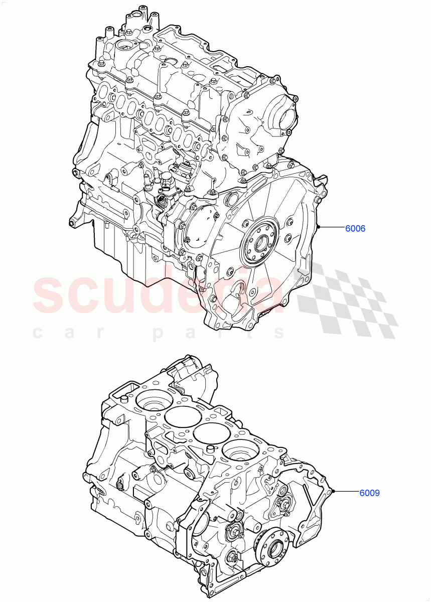 Service Engine And Short Block(2.0L AJ20D4 Diesel Mid PTA,Itatiaia (Brazil))((V)FROMLT000001) of Land Rover Land Rover Discovery Sport (2015+) [2.0 Turbo Diesel]