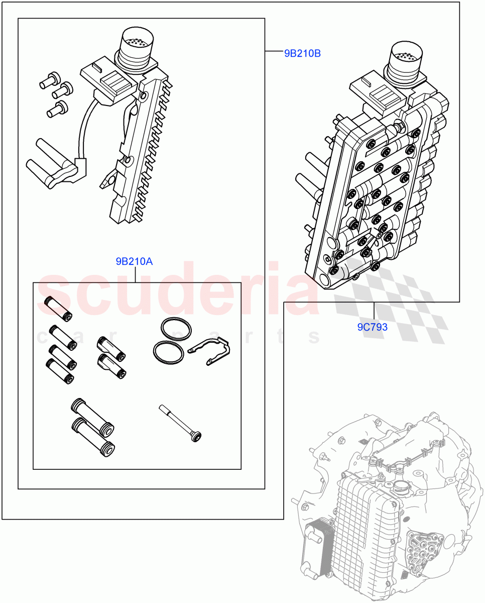 Valve Body - Main Control & Servo's(9 Speed Auto AWD,Changsu (China))((V)FROMEG000001) of Land Rover Land Rover Range Rover Evoque (2012-2018) [2.0 Turbo Petrol AJ200P]