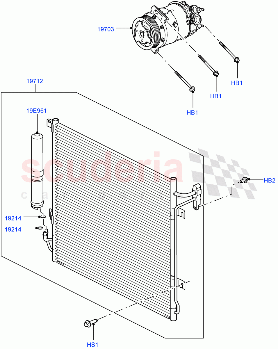 Air Conditioning Condensr/Compressr (5.0L OHC SGDI SC V8 Petrol - AJ133, 5.0L OHC SGDI NA V8 Petrol - AJ133) ((V) FROMAA000001) of Land Rover Land Rover Range Rover Sport (2010-2013) [5.0 OHC SGDI SC V8 Petrol]