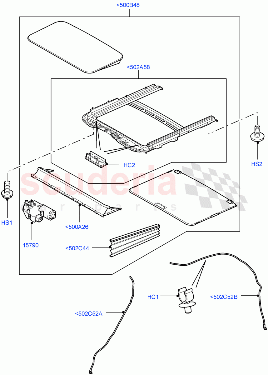 Sliding Roof Mechanism And Controls((V)FROMAA000001) of Land Rover Land Rover Range Rover Sport (2010-2013) [3.6 V8 32V DOHC EFI Diesel]