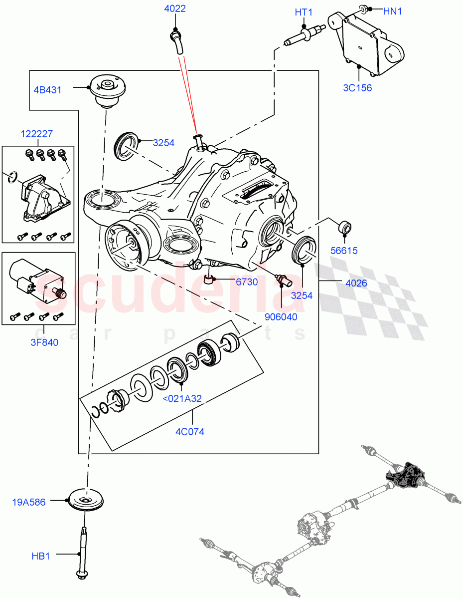 Rear Axle(3.0L AJ20P6 Petrol High,Torque Vectoring By Braking (TVBB),3.0L AJ20D6 Diesel High)((V)FROMMA000001) of Land Rover Land Rover Range Rover Velar (2017+) [5.0 OHC SGDI SC V8 Petrol]