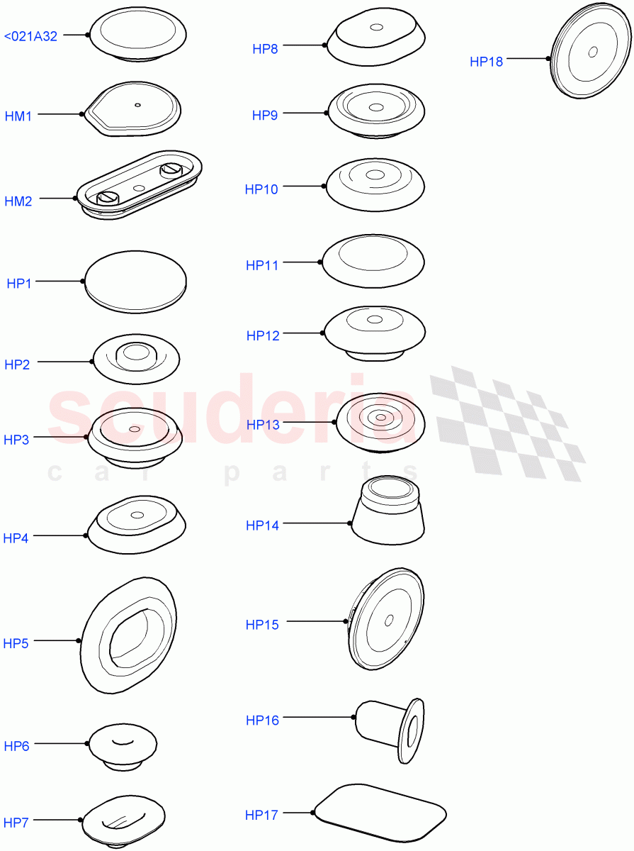 Plugs - Body(Itatiaia (Brazil))((V)FROMGT000001) of Land Rover Land Rover Discovery Sport (2015+) [2.0 Turbo Petrol GTDI]