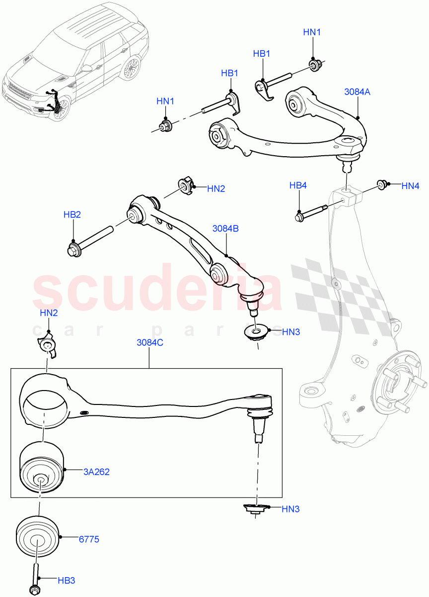 Front Suspension Arms of Land Rover Land Rover Range Rover Sport (2014+) [4.4 DOHC Diesel V8 DITC]