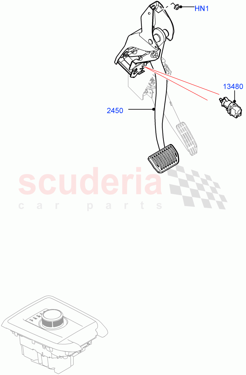 Brake And Clutch Controls(9 Speed Auto Trans 9HP50,Changsu (China))((V)TOMG575834) of Land Rover Land Rover Range Rover Evoque (2019+) [2.0 Turbo Diesel AJ21D4]