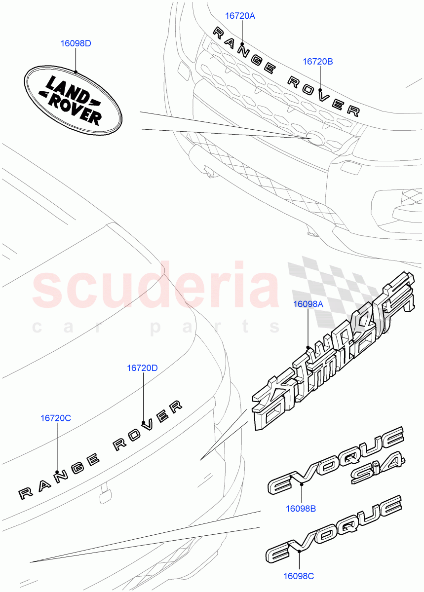 Name Plates(Changsu (China))((V)FROMEG000001) of Land Rover Land Rover Range Rover Evoque (2012-2018) [2.0 Turbo Petrol AJ200P]