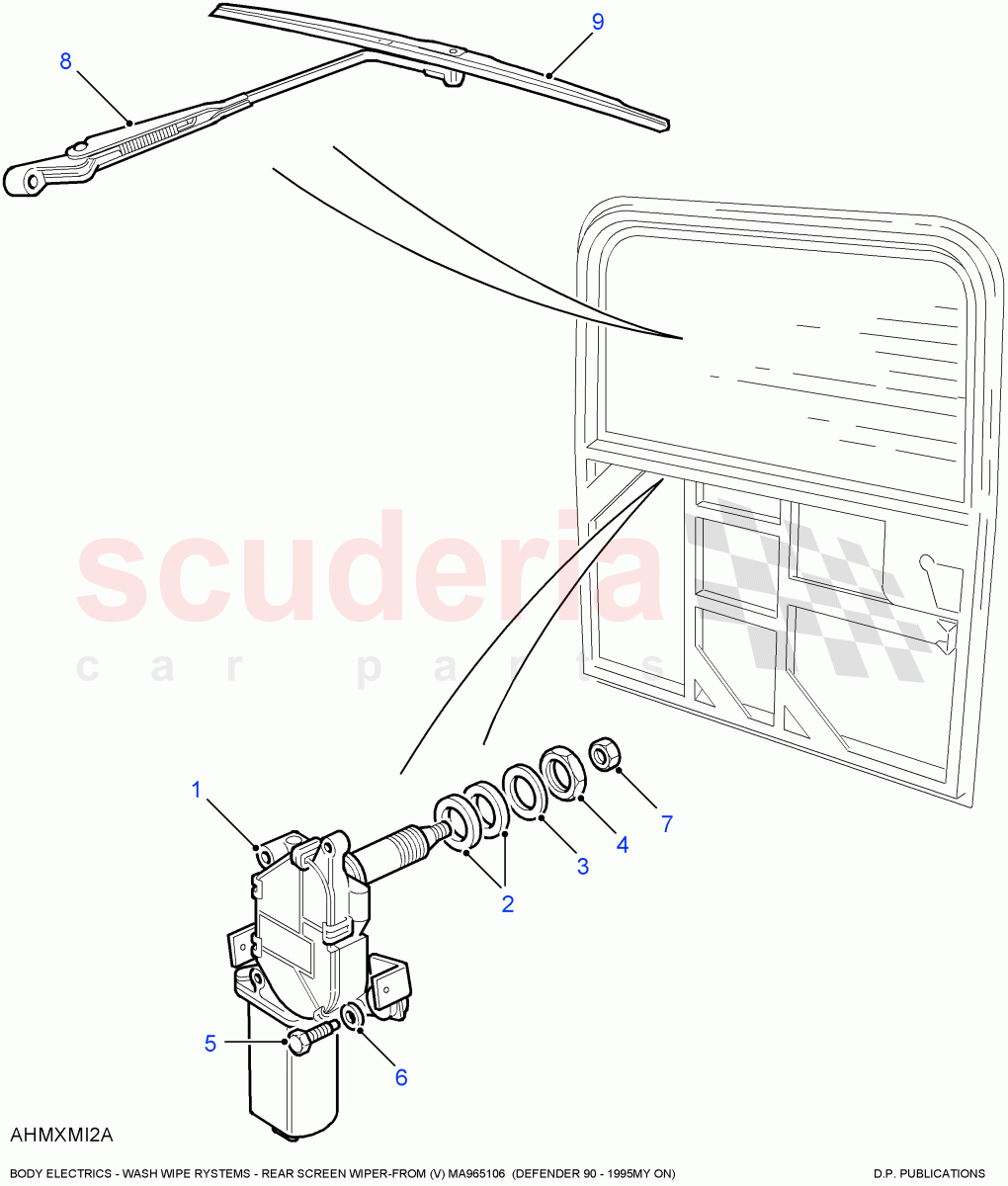 Rear Window Wiper ((V) FROM7A000001) of Land Rover Land Rover Defender (2007-2016)