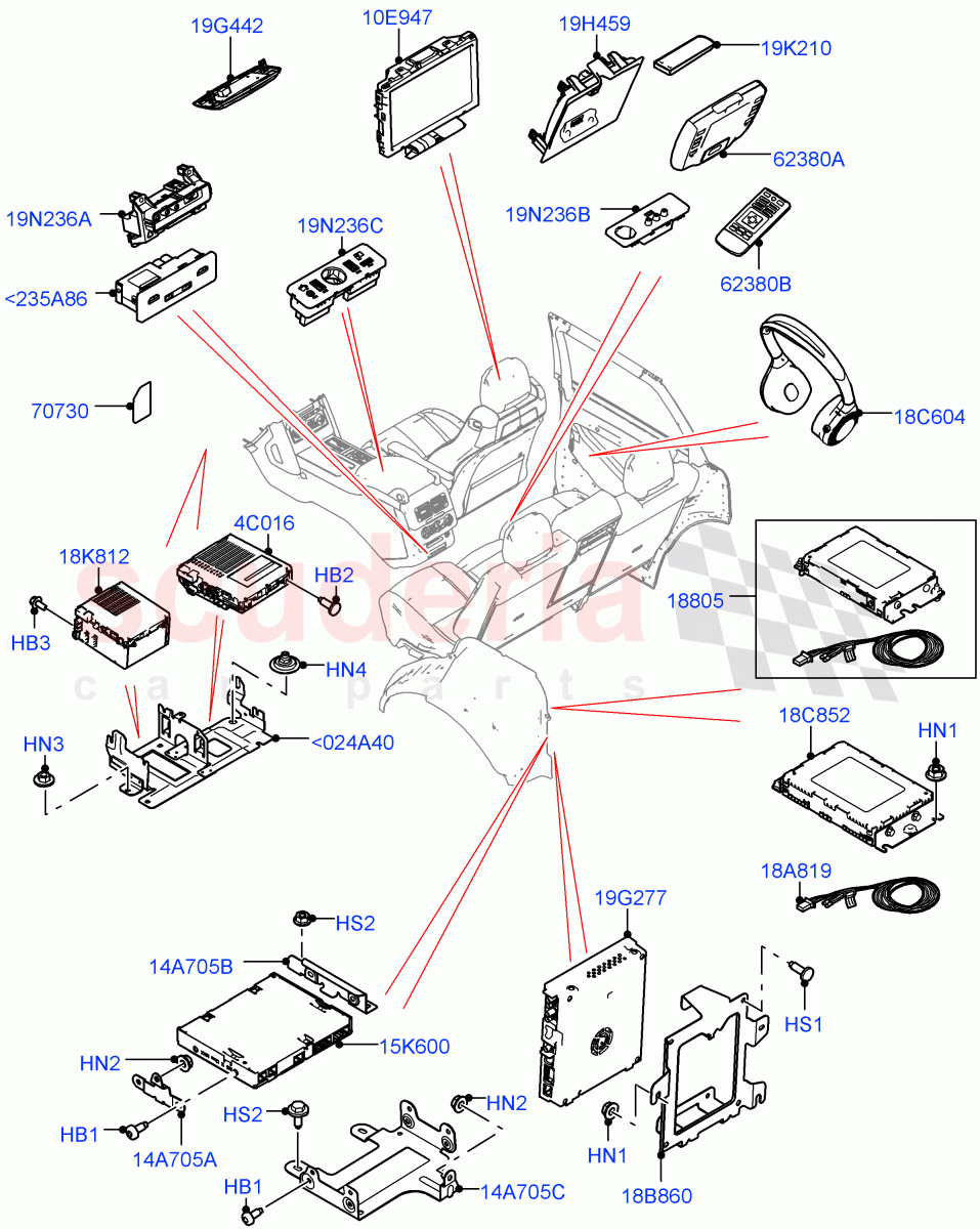 Family Entertainment System ((V) TOHA999999) of Land Rover Land Rover Range Rover (2012-2021) [2.0 Turbo Petrol AJ200P]