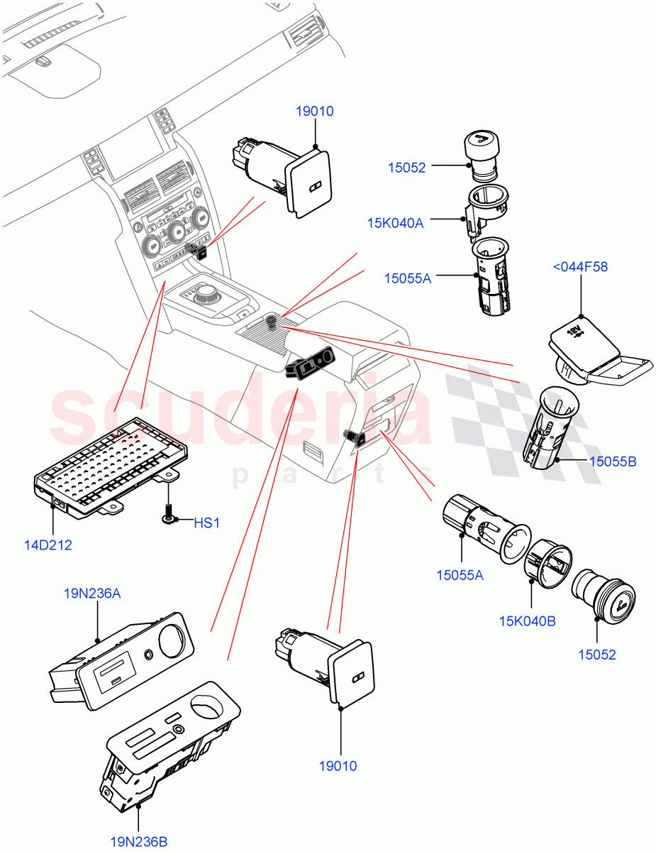 Instrument Panel Related Parts(Changsu (China))((V)FROMFG000001) of Land Rover Land Rover Discovery Sport (2015+) [2.0 Turbo Petrol GTDI]