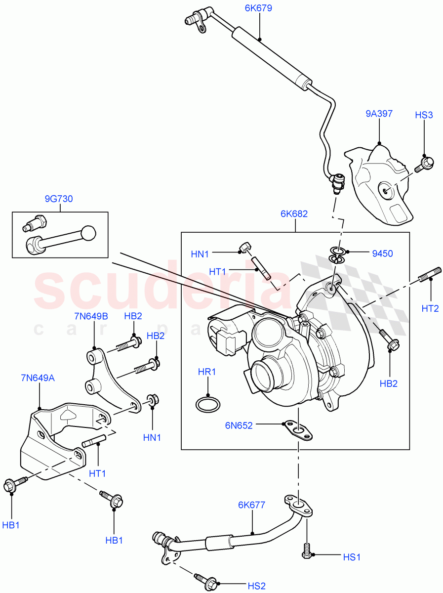 Turbocharger (Lion Diesel 2.7 V6 (140KW)) ((V) FROMAA000001) of Land Rover Land Rover Discovery 4 (2010-2016) [2.7 Diesel V6]