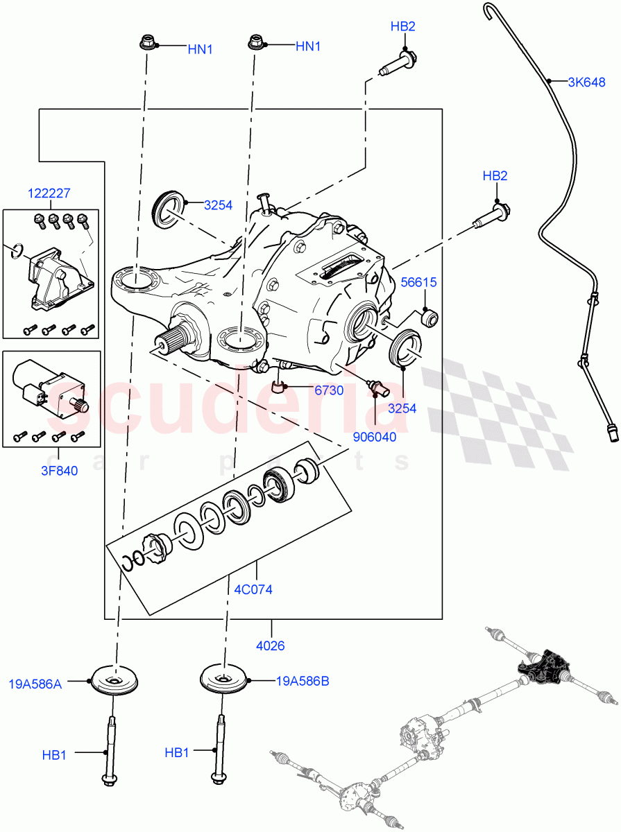 Rear Axle(Nitra Plant Build)(Electronic Locking Differential)((V)FROMM2000001) of Land Rover Land Rover Discovery 5 (2017+) [2.0 Turbo Diesel]