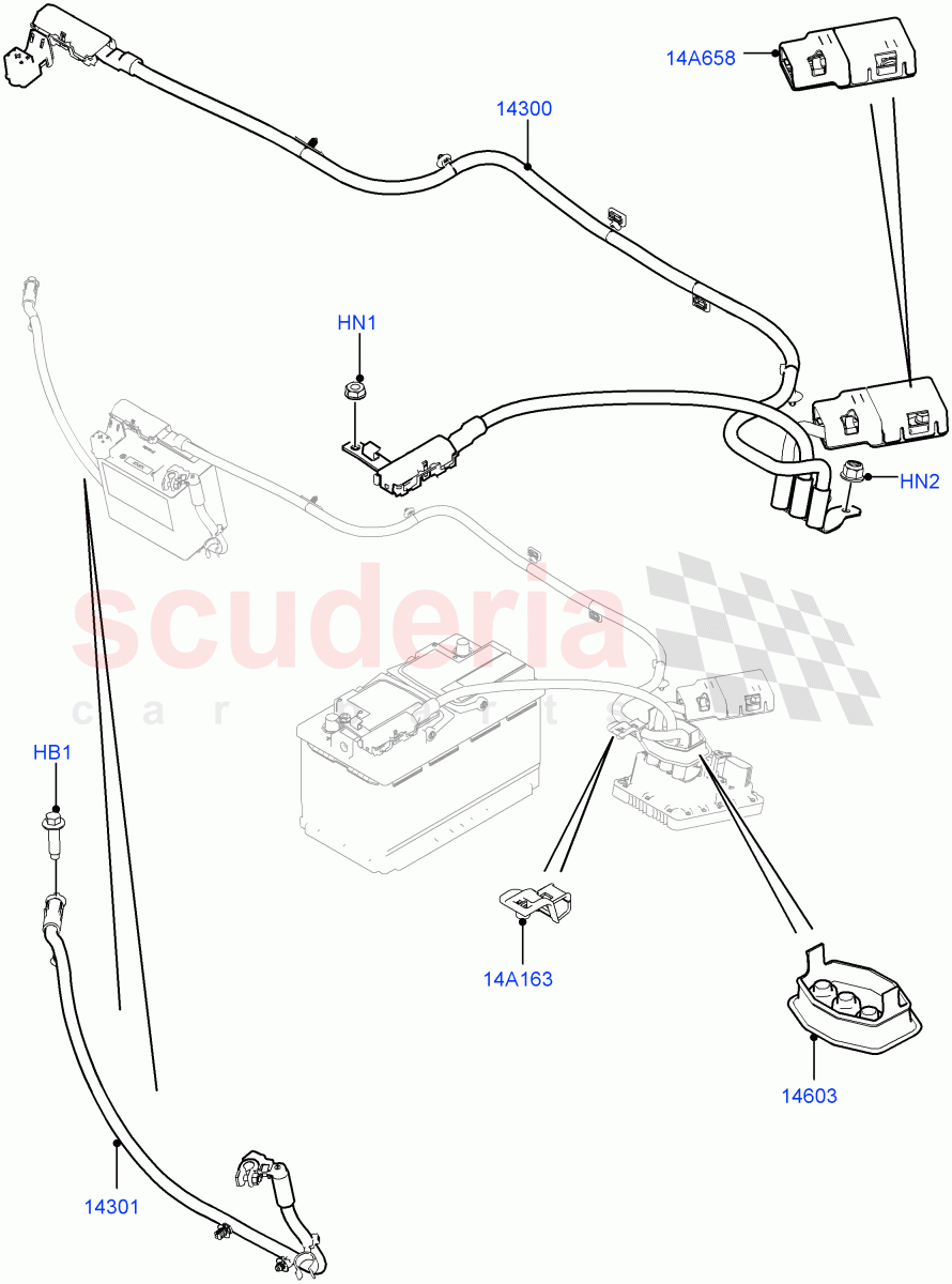 Battery Cables And Horn(Changsu (China),Starter - Stop/Start System)((V)FROMEG000001) of Land Rover Land Rover Range Rover Evoque (2012-2018) [2.2 Single Turbo Diesel]