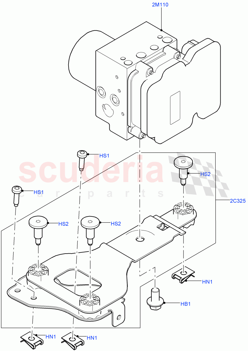 Anti-Lock Braking System(ABS Modulator, Solihull Plant Build)((V)FROMHA000001) of Land Rover Land Rover Discovery 5 (2017+) [2.0 Turbo Petrol AJ200P]